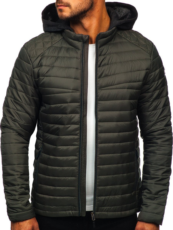 Μπουφαν ανδρικο μεταβατικο αθλητικο χακι Bolf AB031