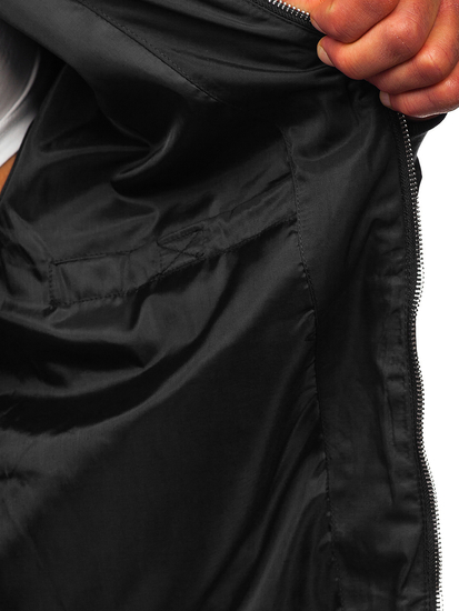 Μαύρο ανδρικό μεταβατικό μπουφάν Bolf 5M3106