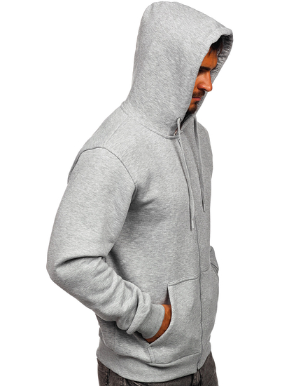 Σκουρο γκρι Φουτερ ανδρικο με κουκουλα Bolf 2008