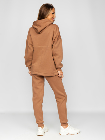 Μπεζ γυναικείο σετ φόρμας δύο τεμαχίων Bolf 8029