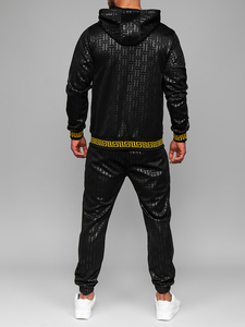 Μαύρη ανδρική φόρμα με κουκούλα Bolf 3A161