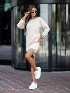 Γυναικείο αθλητικό φόρεμα βούτυρο Μπεζ Bolf 524