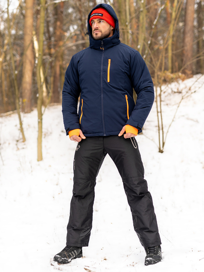 Μπλε μαρέν μπουφάν ανδρικό χειμερινό αθλητικό Bolf HH011