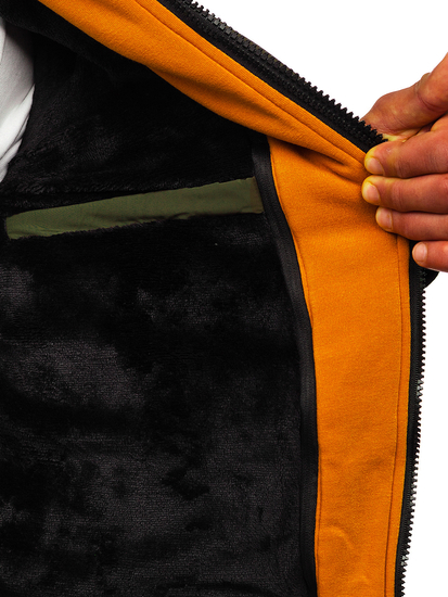 Πράσινη καπιτονέ ανδρική χειμερινή μπουφάν Bolf 6900