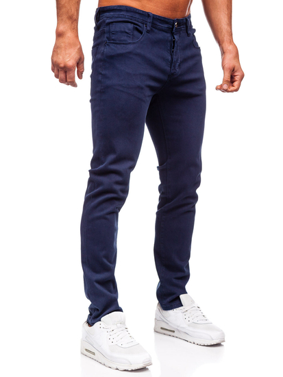 Σκούρα μπλε τζιν παντελόνι ανδρικά slim fit Bolf MP0160BS