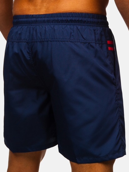 Σκούρο μπλε κοντό ανδρικό μαγιό Bolf QD32