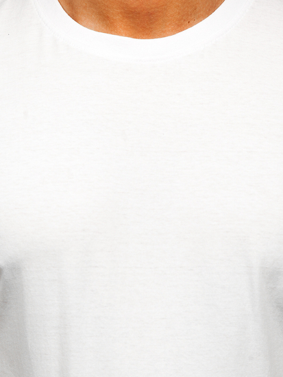 Ανδρικό μπλουζάκι Βασικός βαμβακερό Λευκό Bolf 192397