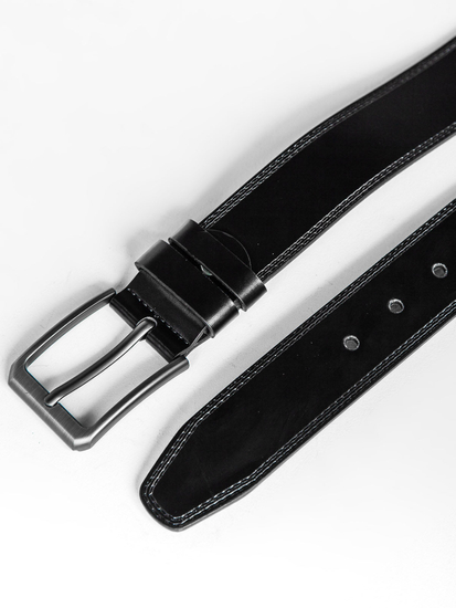 Μαύρη δερμάτινη ανδρική ζώνη Bolf 831-1