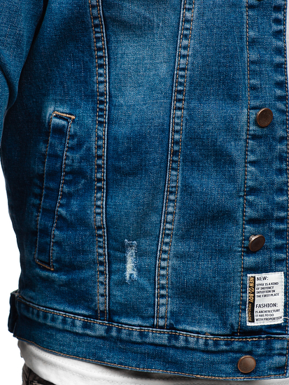 Μπλε ανδρικό τζιν μπουφάν Bolf MJ500B