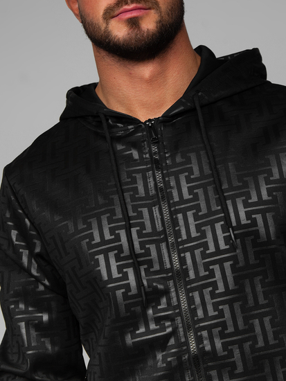 Μαύρη ανδρική φόρμα με κουκούλα Bolf 3A161