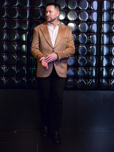 Ανδρικό βελούδινο σακάκι Καμήλα Bolf 24410