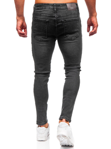 Μαύρο ανδρικό τζιν παντελόνι slim fit Bolf 6513