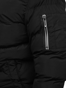 Μαυρο καπιτονε μπουφαν ανδρικο χειμερινο Bolf 6971