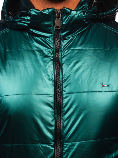 πρασινο καπιτονε μπουφαν ανδρικο μεταβατικο αθλητικο Bolf 2143