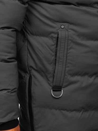 Μπλε μαρέν καπιτονέ μπουφάν ανδρικό χειμερινό παρκά Bolf 7330