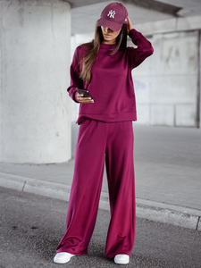 Γυναικεία αθλητική στολή βουτύρου 2 τεμαχίων Κόκκινο κρασί Bolf 821111