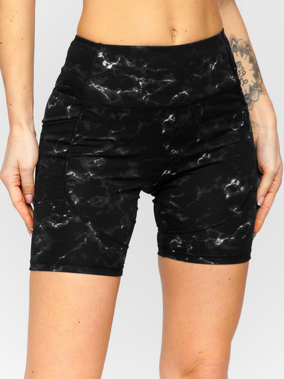 Μαύρο γυναικείο αθλητικό σετ δύο τεμαχίων Bolf XL015A1