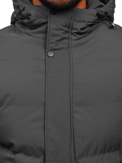 Μπλε μαρέν καπιτονέ μπουφάν ανδρικό χειμερινό παρκά Bolf 7330