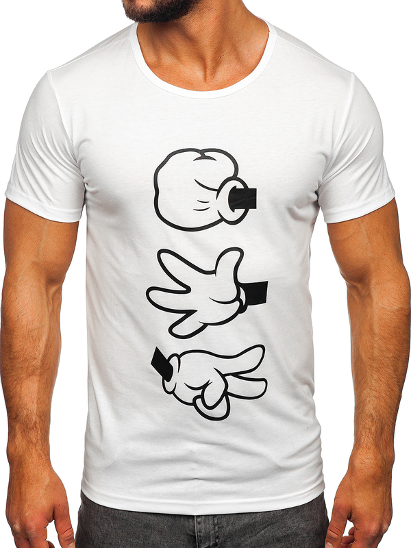 Λευκό ανδρικό μπλουζάκι Bolf KS1997