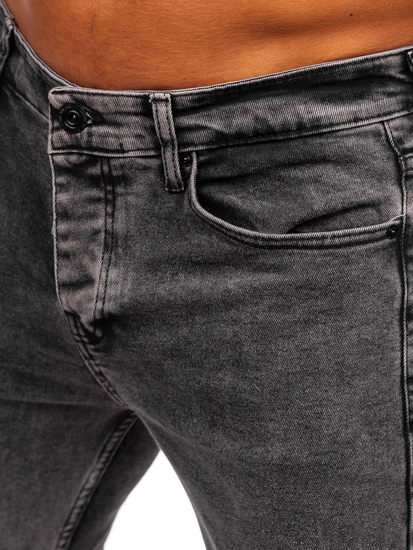 Μαύρο ανδρικό τζιν παντελόνι slim fit Bolf 6521
