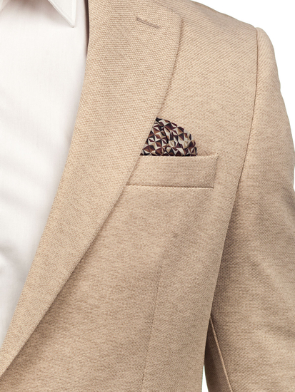 Μπεζ ανδρικό σακάκι casual Bolf 24401