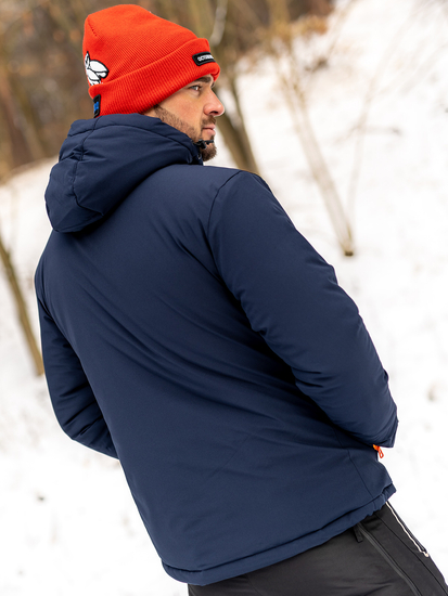 Μπλε μαρέν μπουφάν ανδρικό χειμερινό αθλητικό Bolf HH011