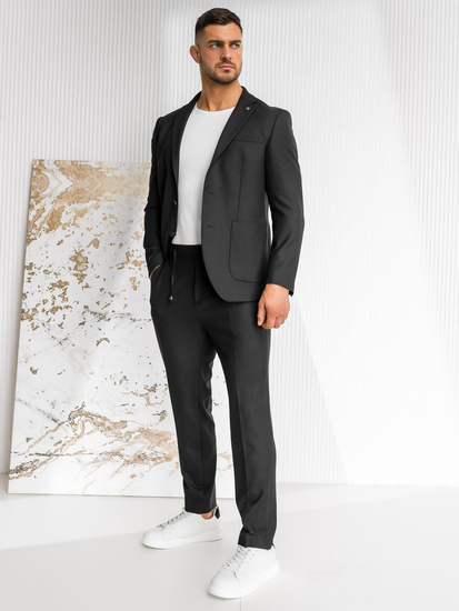 Μαύρο ανδρικό κοστούμι Bolf 01