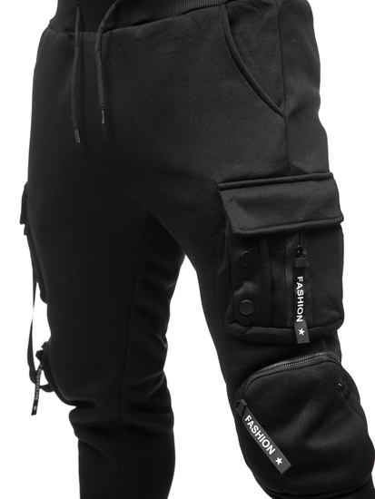 Μαύρο ανδρικό φόρμα παντελόνι Bolf HSS118