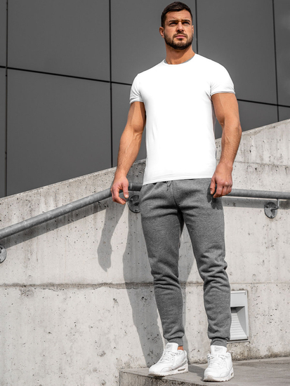 Ανδρικό αθλητικό jogger παντελόνι γραφίτη Bolf XW01-E