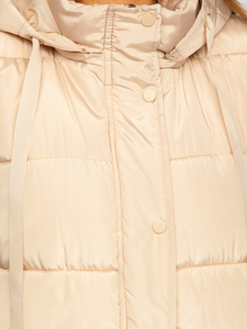 Μπεζ γυναικείο μακρύ καπιτονέ γιλέκο Bolf 81276