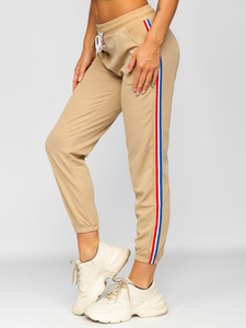 Μπεζ παντελονι φορμας γυναικειο Bolf YW01020