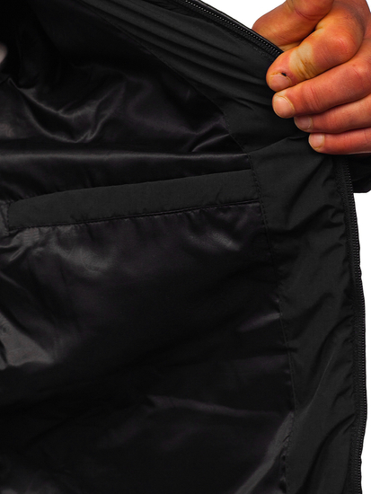 Μαυρο καπιτονε μεταβατικο μπουφαν ανδρικο Bolf 22M12