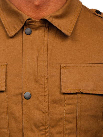 Καμηλο βαμβακερο μπουφαν ανδρικο μεταβατικο Bolf 10290