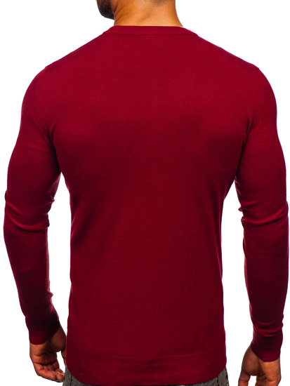 Μπορντό ανδρική ζακέτα με φερμουάρ Bolf MM6006