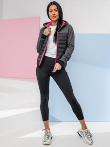 Γυναικείο ελαφρύ μπουφάν Μαύρος Bolf KSW4002