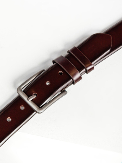 Καφέ δερμάτινη ανδρική ζώνη Bolf 831-3