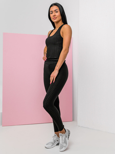 Μαύρο γυναικείο σετ φόρμας δύο τεμαχίων Bolf YW88037