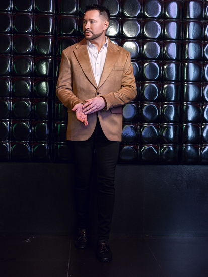 Ανδρικό βελούδινο σακάκι Καμήλα Bolf 24410