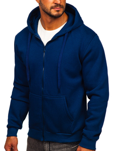 Ινδιγο Φουτερ ανδρικο με κουκουλα Bolf 2008