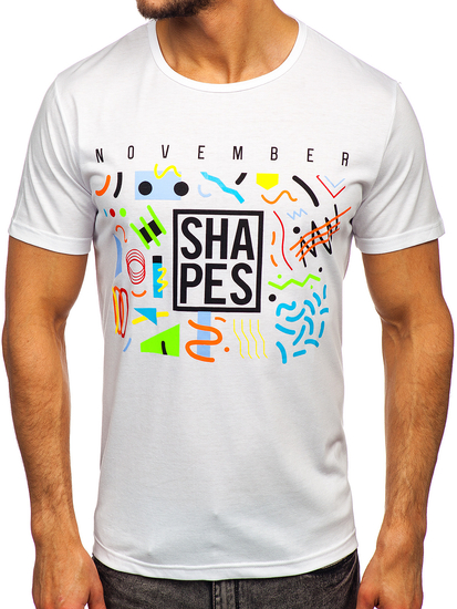 Λευκο T-shirt ανδρικο με σταμπα Bolf KS2625