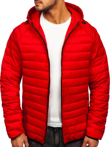 Κοκκινο καπιτονε μπουφαν μεταβατικο ανδρικο Bolf 13021