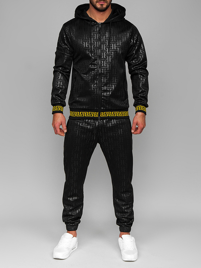 Μαύρη ανδρική φόρμα με κουκούλα Bolf 3A161