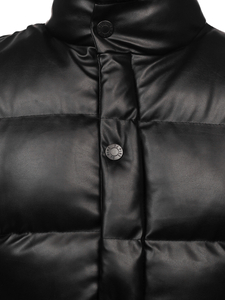 Μαύρο ανδρικό καπιτονέ γιλέκο Bolf 0023-A