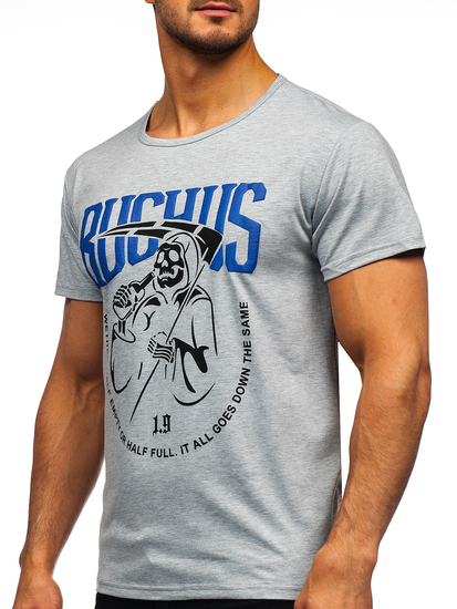Γκρι T-shirt ανδρικο με σταμπα Bolf KS2633