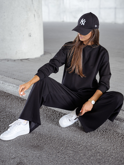 Γυναικεία αθλητική στολή βουτύρου 2 τεμαχίων Μαύρος Bolf 821111