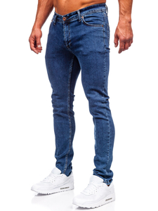 Μπλε μαρέν ανδρικό τζιν παντελόνι slim fit Bolf DP52