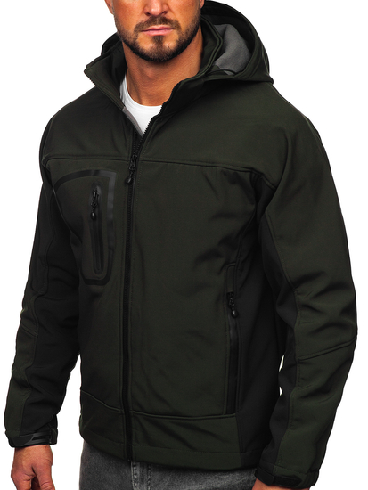 Χακί ανδρικό softshell μπουφάν Bolf T019