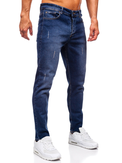 Σκούρο μπλε ανδρικό τζιν παντελόνι slim fit Bolf 6558-2