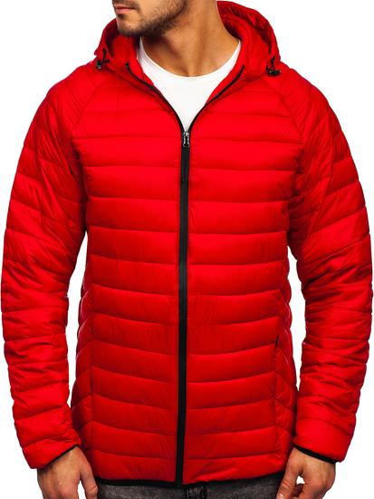 Κοκκινο καπιτονε μπουφαν μεταβατικο ανδρικο Bolf 13021