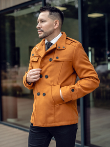 Κάμελ ανδρικό παλτό Bolf 8857A2